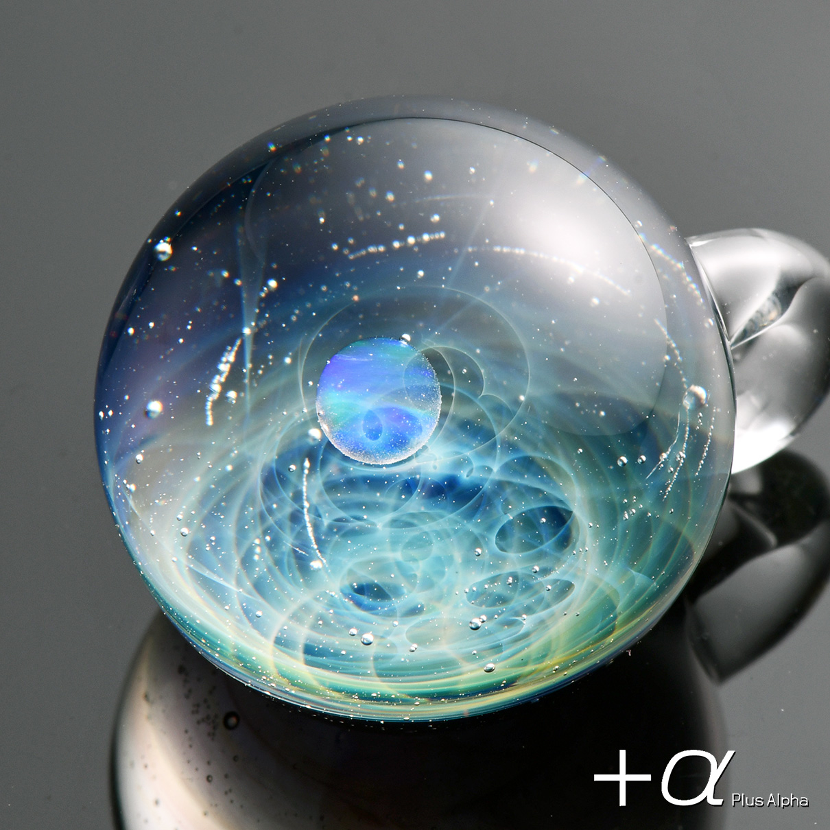 宇宙ガラス ペンダント クリスタルオパール