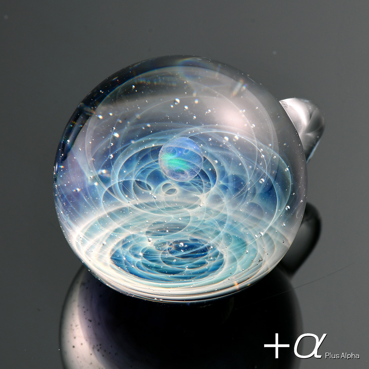 宇宙ガラス ペンダント クリスタルオパール