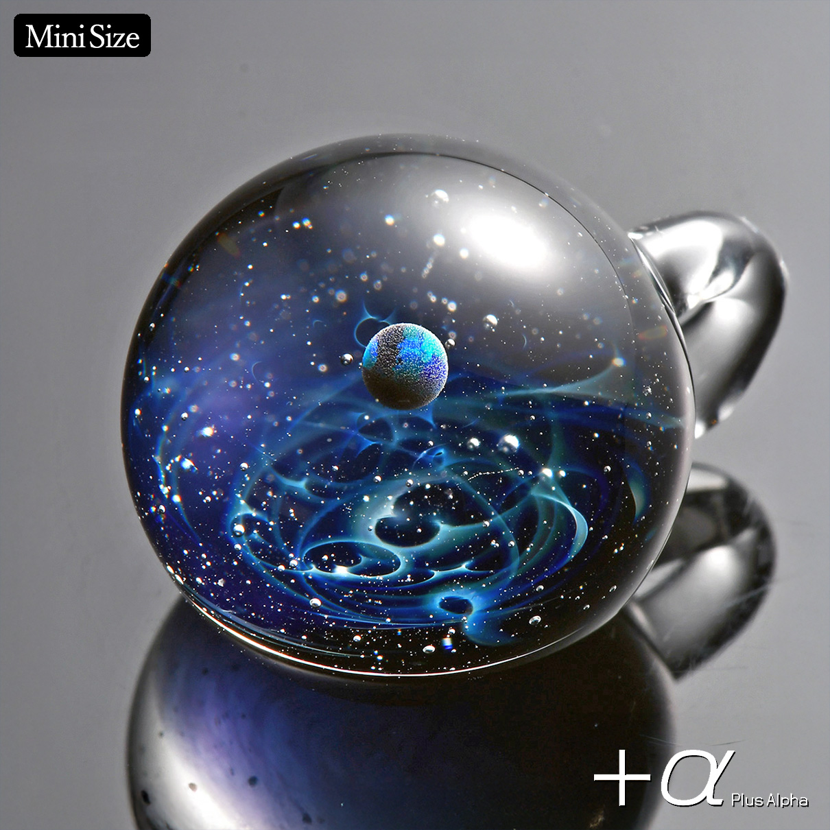 宇宙ガラスミニペンダント ブラックオパール