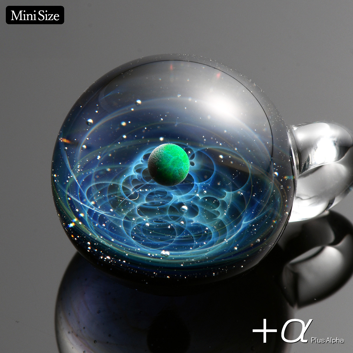 宇宙ガラスミニペンダント ブラックオパール