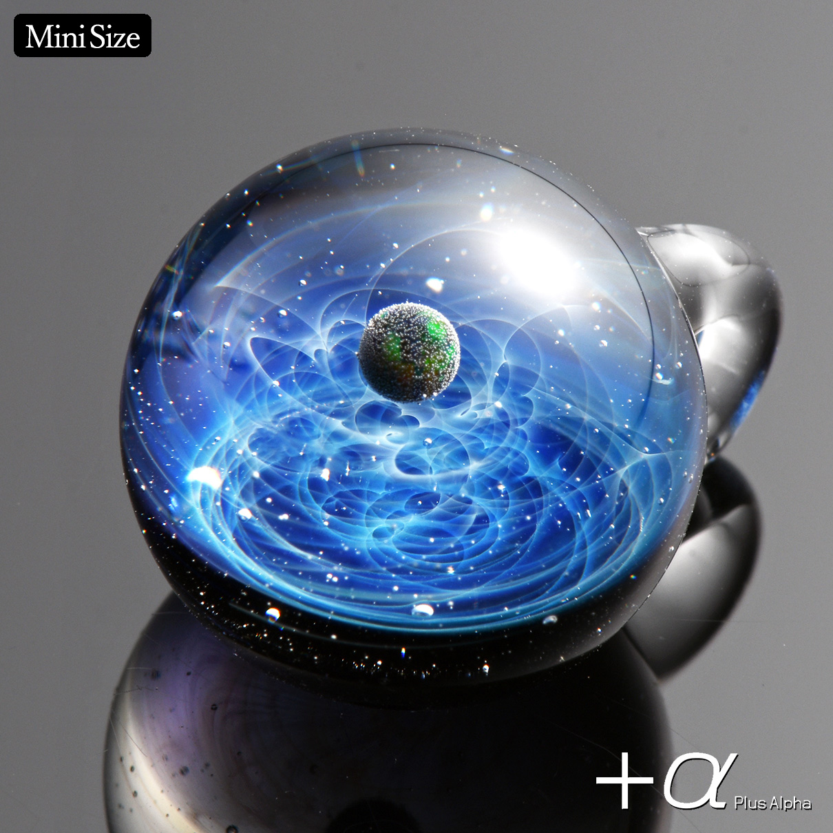 宇宙ガラスミニペンダント ブラックオパール