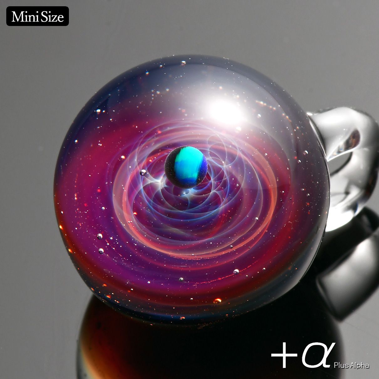 宇宙ガラスミニペンダント ブラックオパール