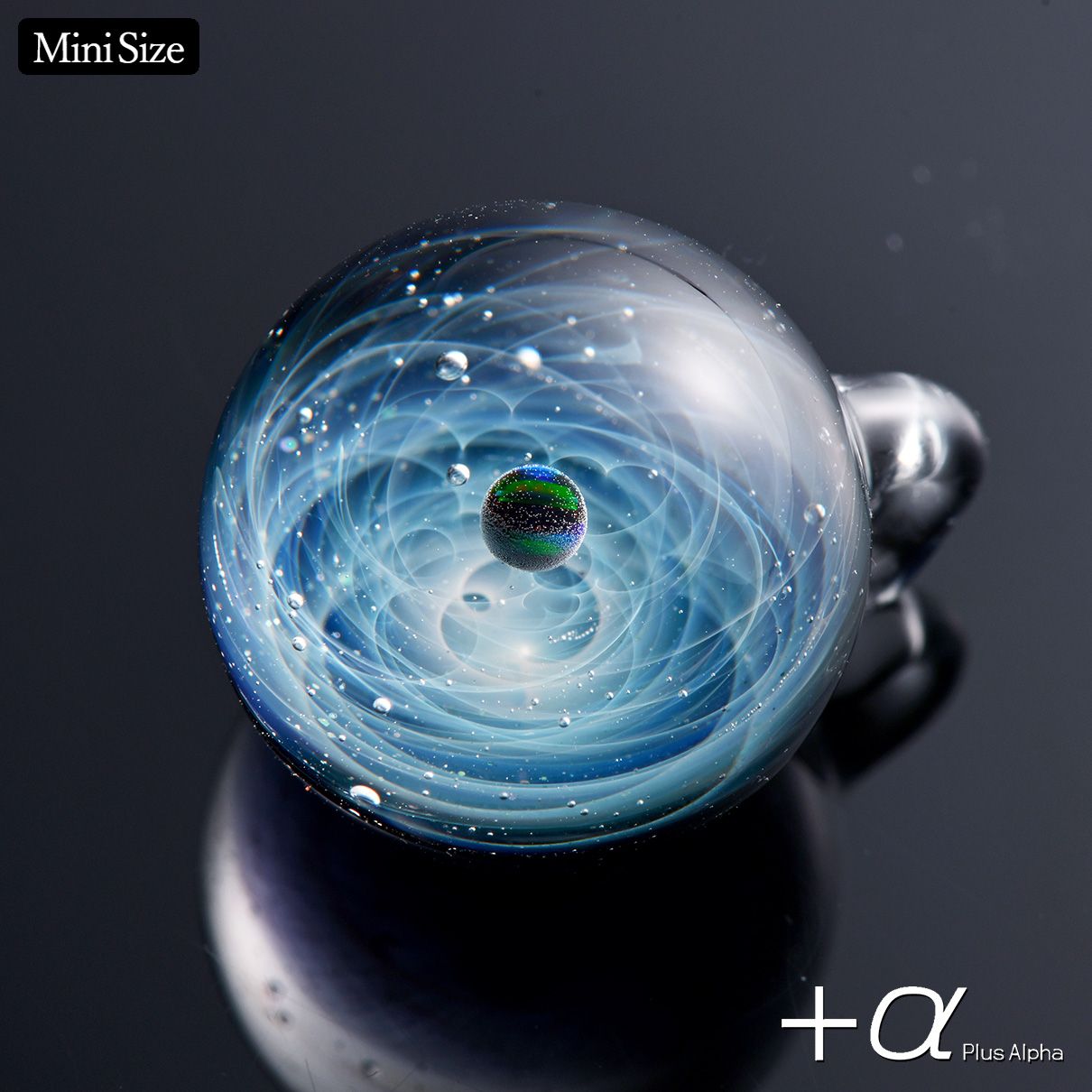 宇宙ガラスミニペンダント ブラックオパール