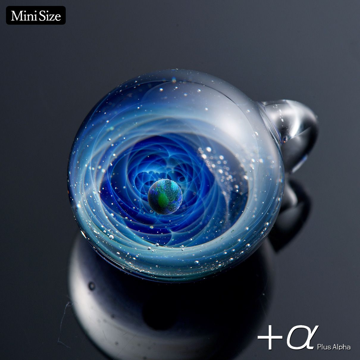 宇宙ガラスミニペンダント ブラックオパール