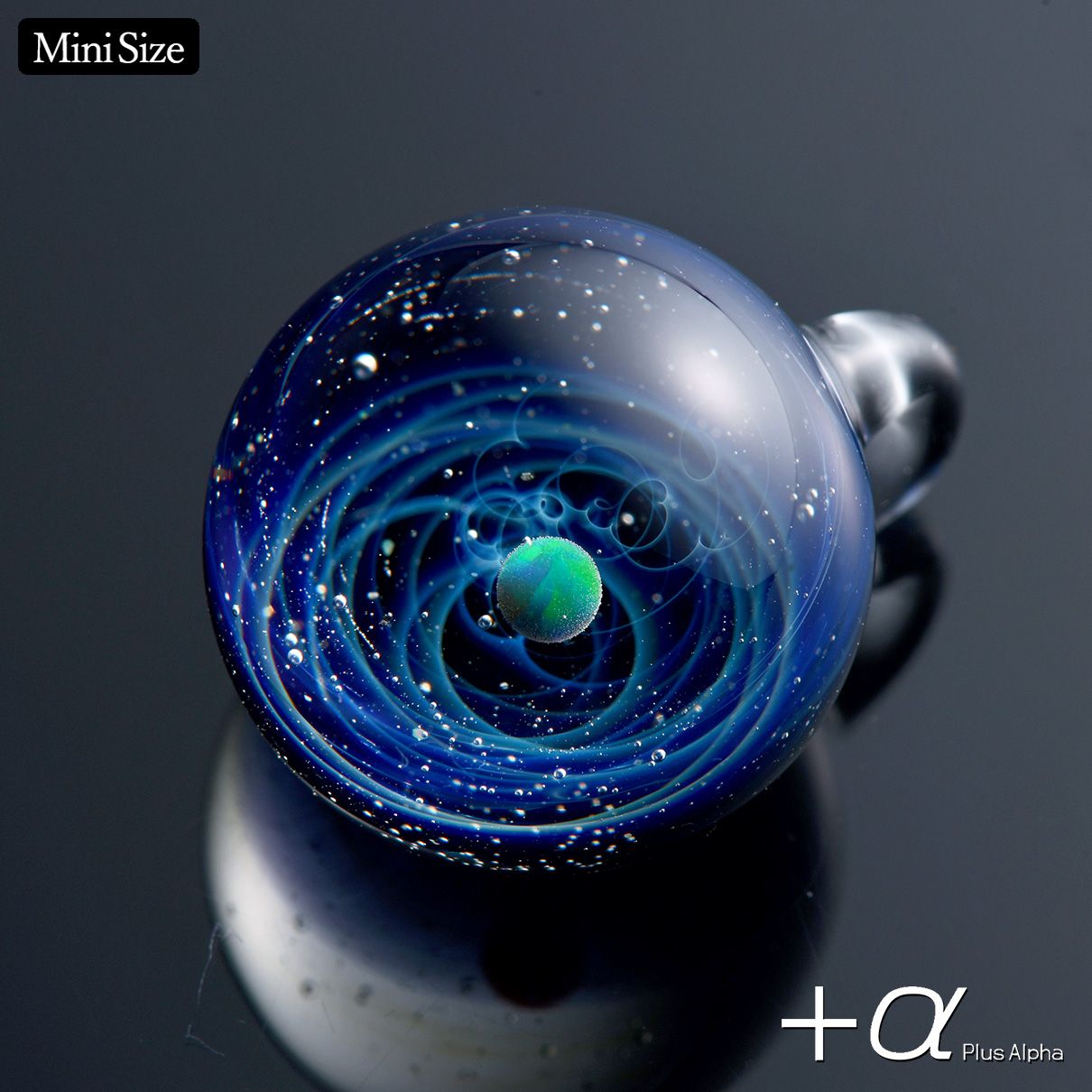 宇宙ガラスミニペンダント ブラックオパール