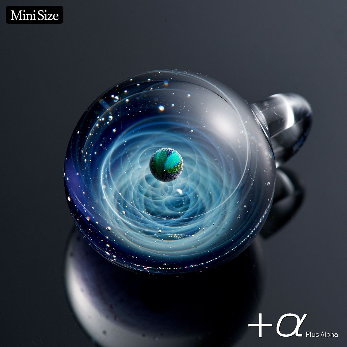 宇宙ガラスミニペンダント ブラックオパール
