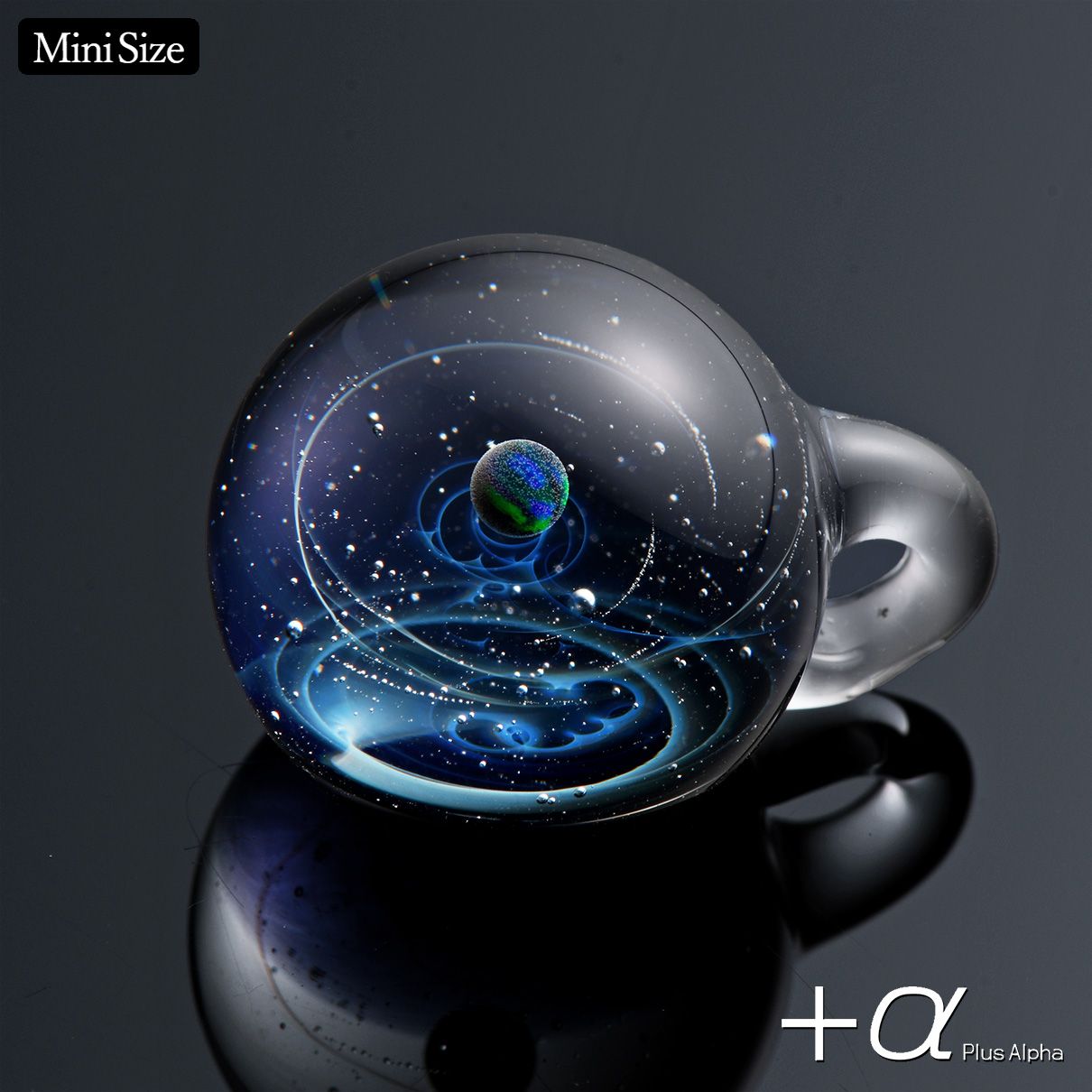 宇宙ガラスミニペンダント ブラックオパール