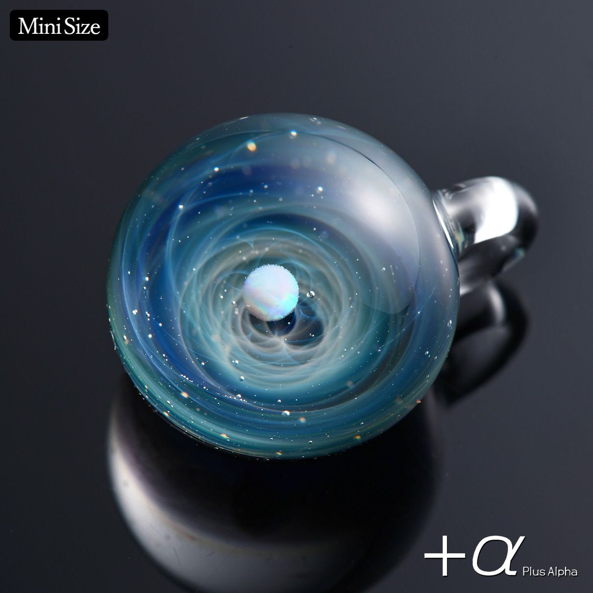 宇宙ガラスミニペンダントホワイトオパール