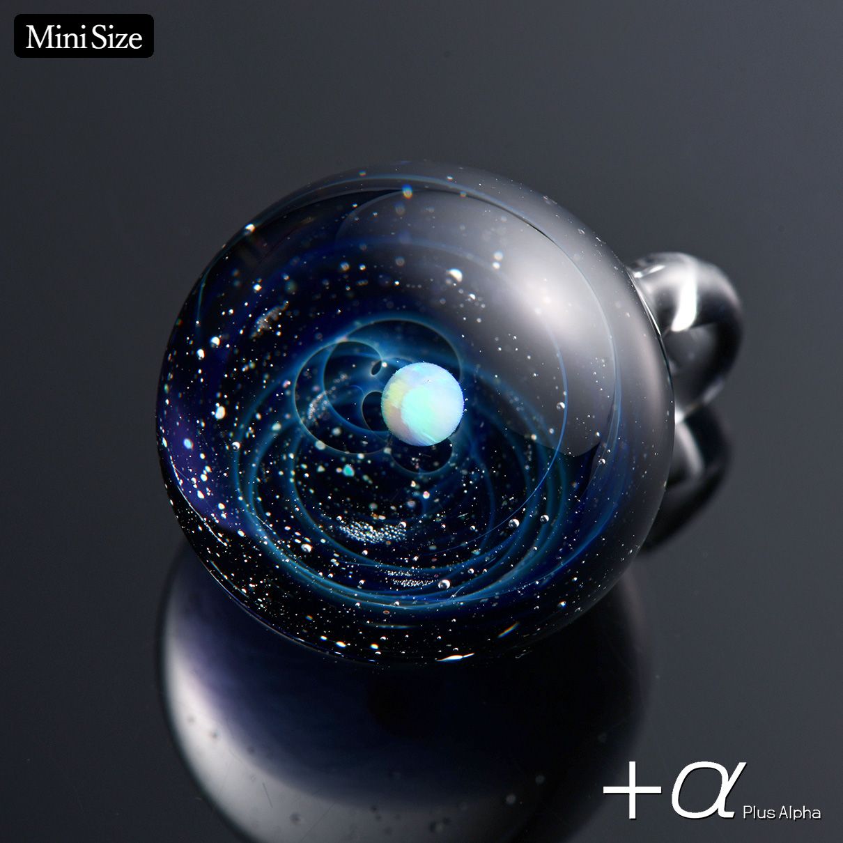 宇宙ガラスミニペンダントホワイトオパール