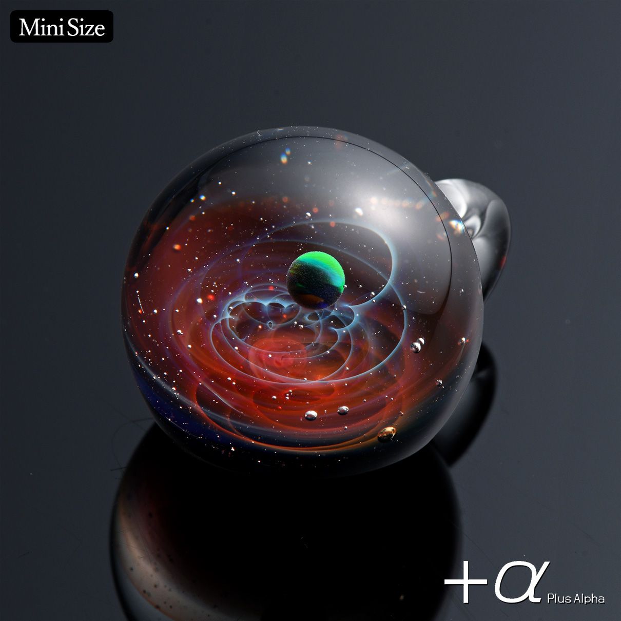 宇宙ガラスミニペンダント ブラックオパール