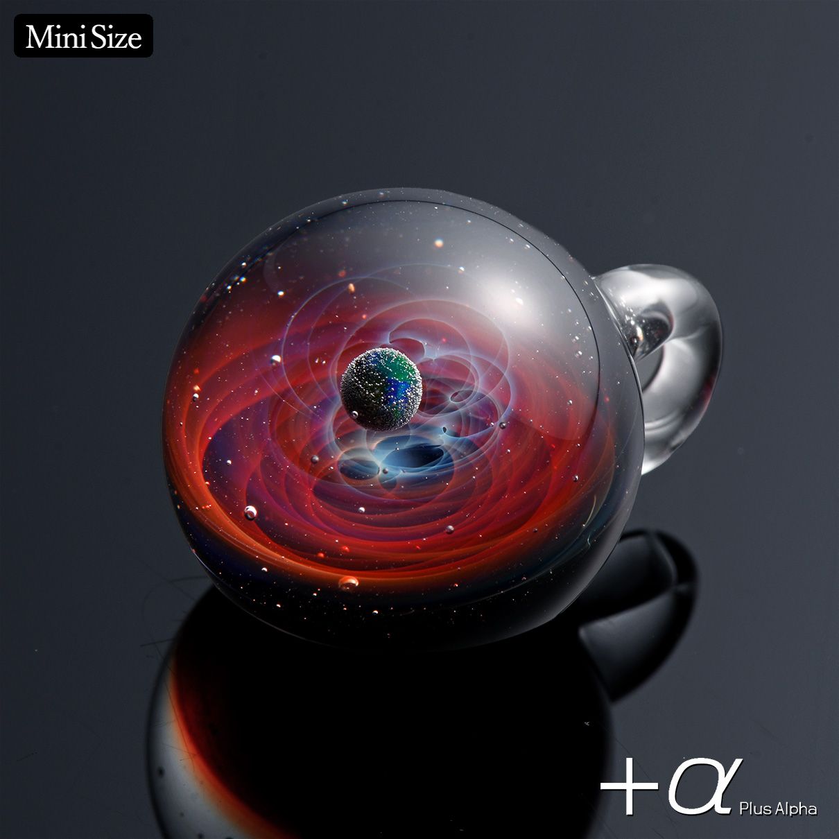 宇宙ガラスミニペンダント ブラックオパール