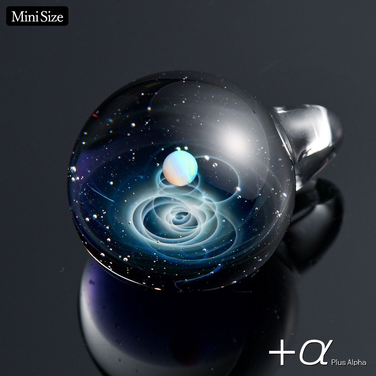 宇宙ガラスミニペンダント ホワイトオパール