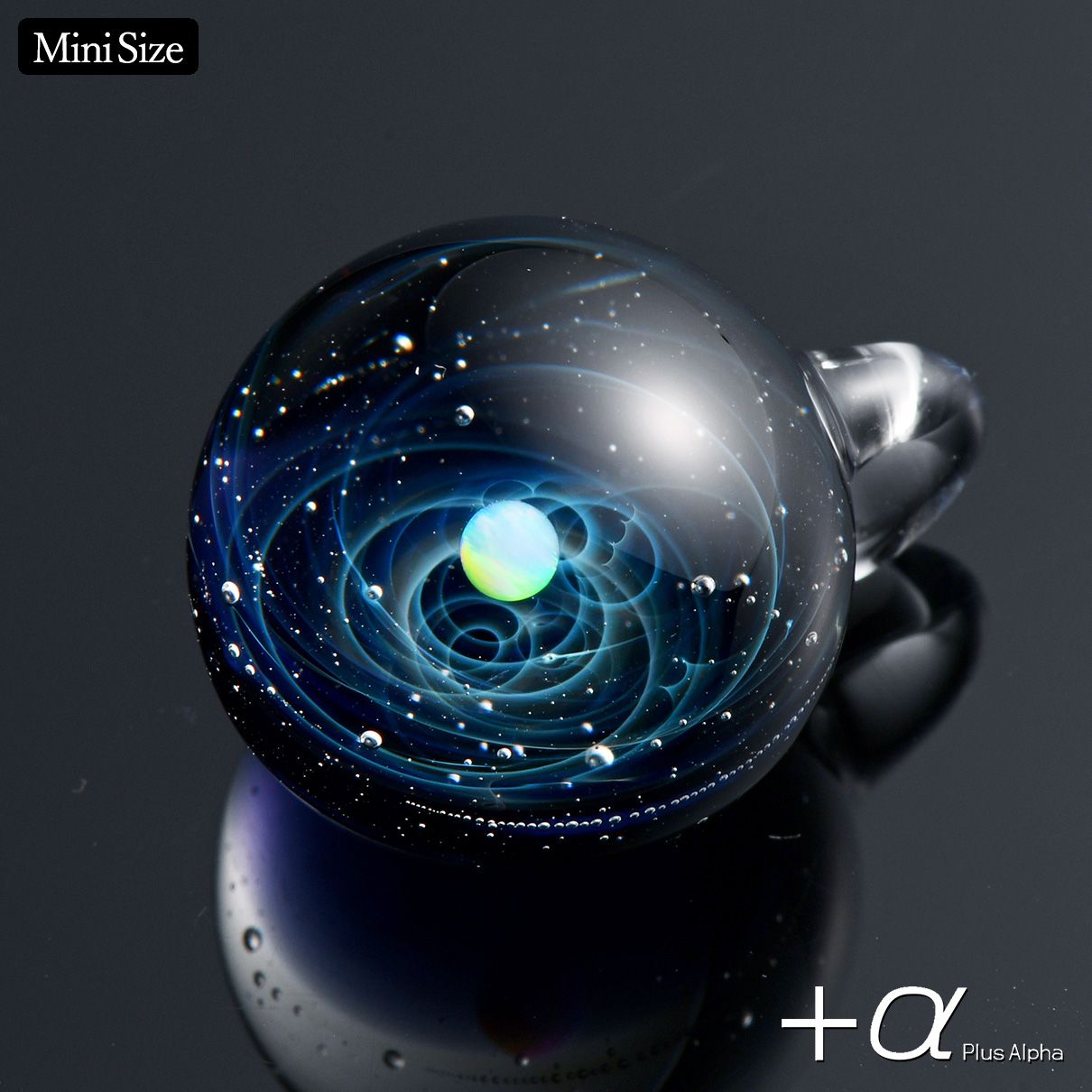 宇宙ガラスミニペンダント ホワイトオパール