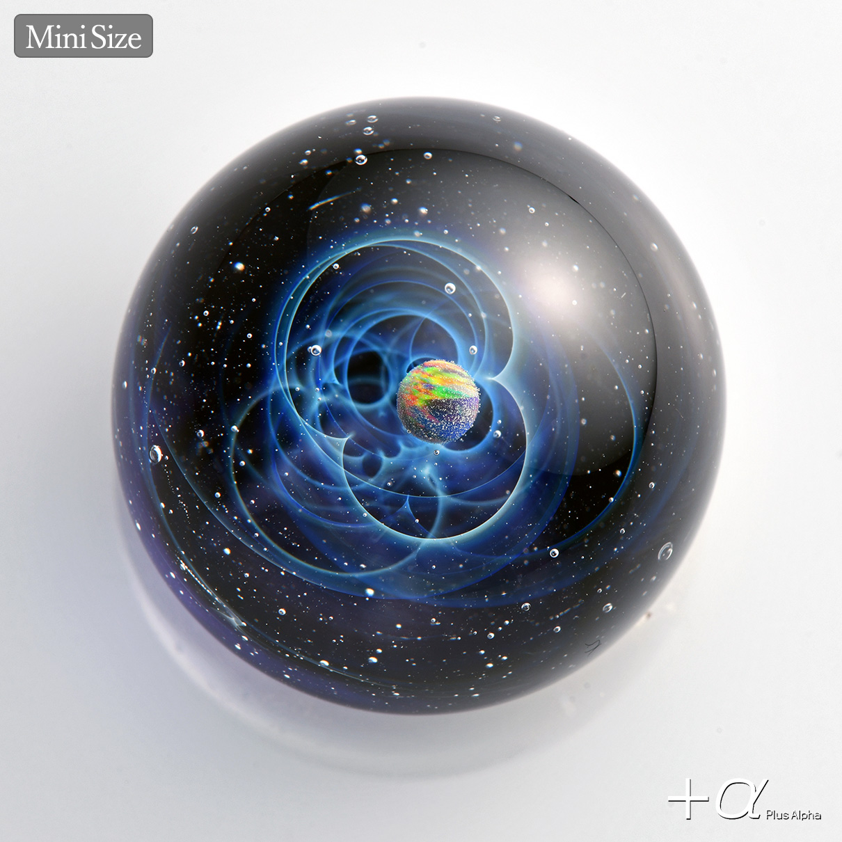 宇宙ガラスミニブレスレット ブラックオパール