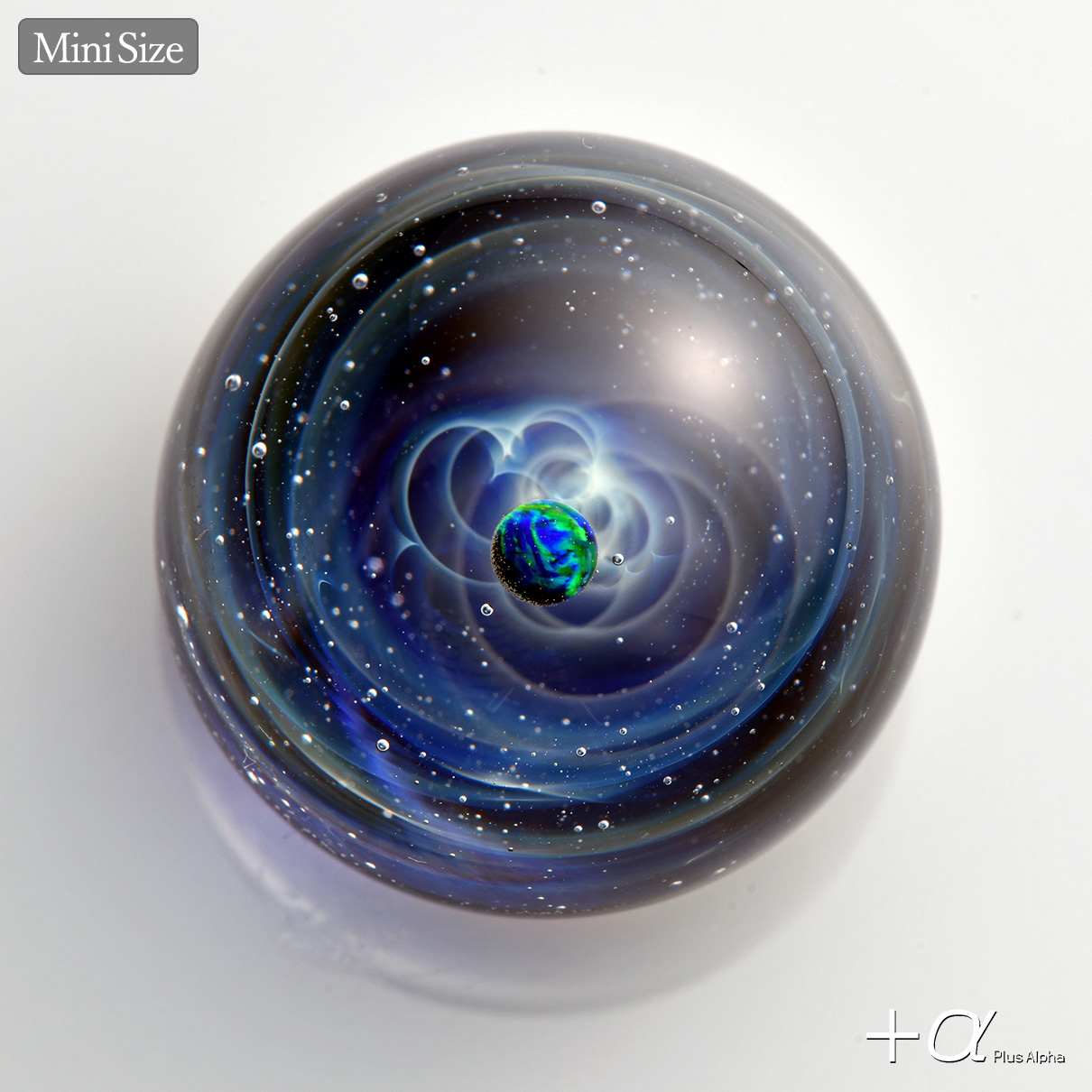 宇宙ガラスミニブレスレット ブラックオパール