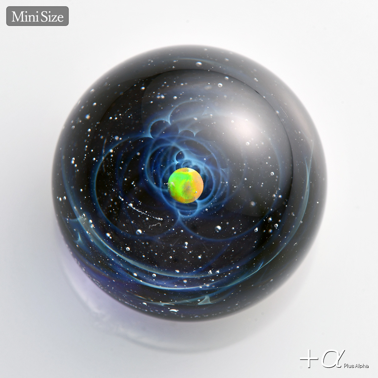 宇宙ガラスミニブレスレット ブラックオパール