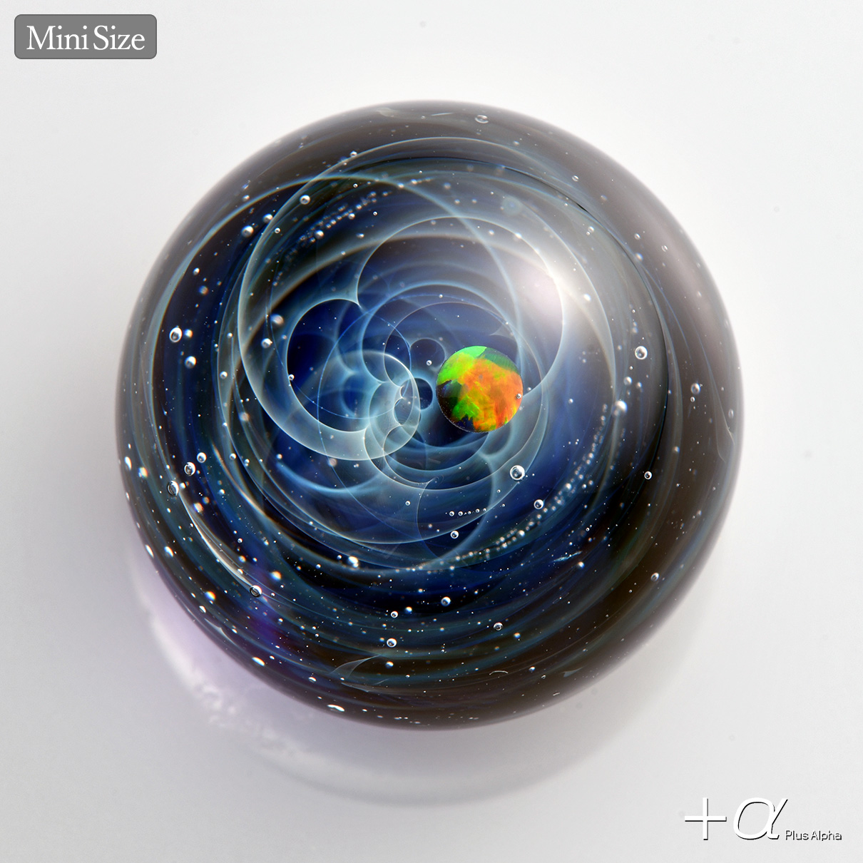 宇宙ガラスミニブレスレット ブラックオパール