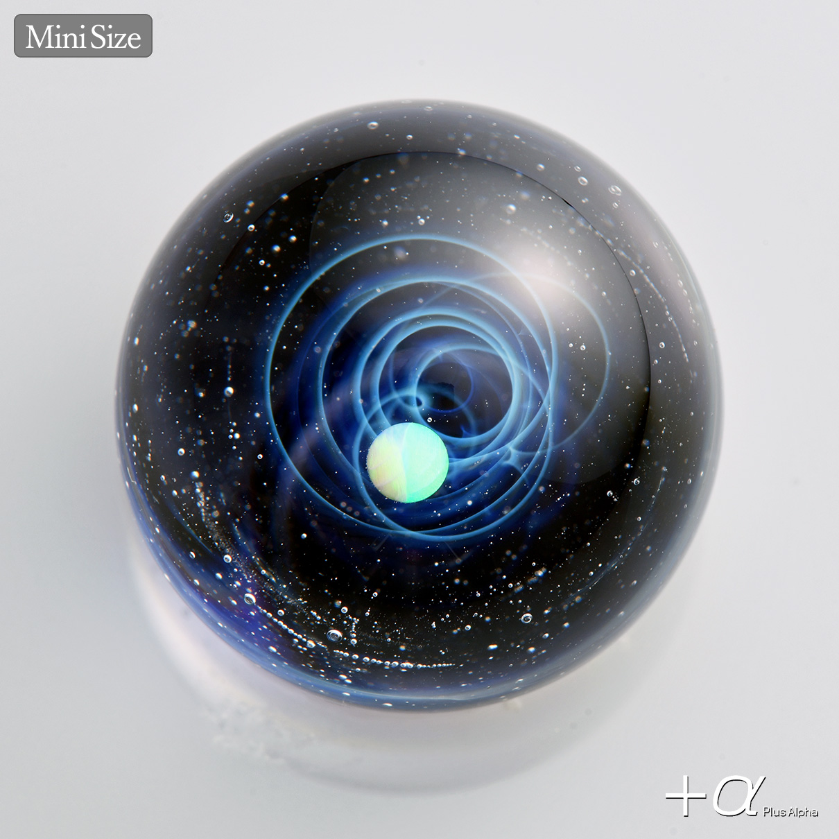 宇宙ガラスミニブレスレット ホワイトオパール