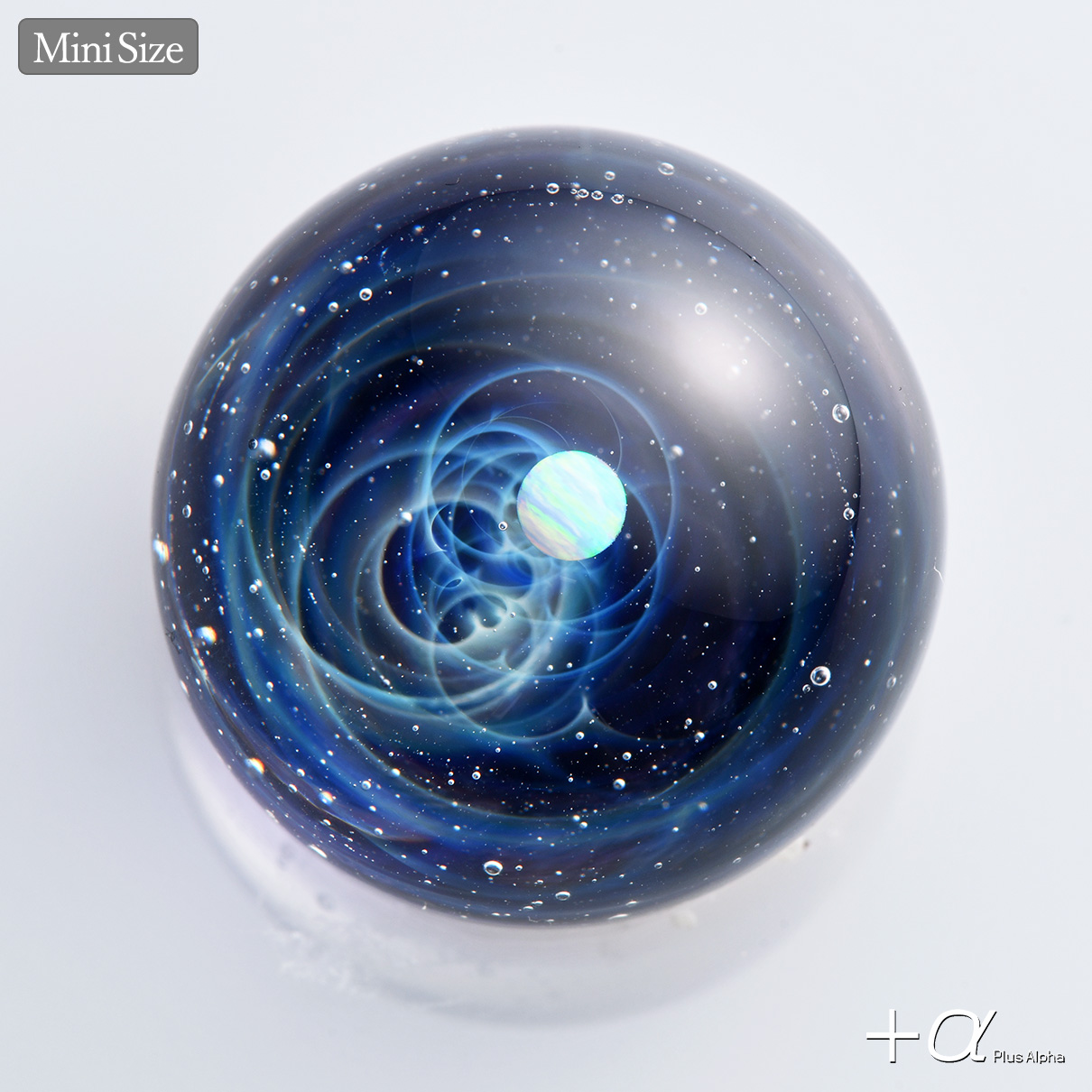 宇宙ガラスミニブレスレット ホワイトオパール