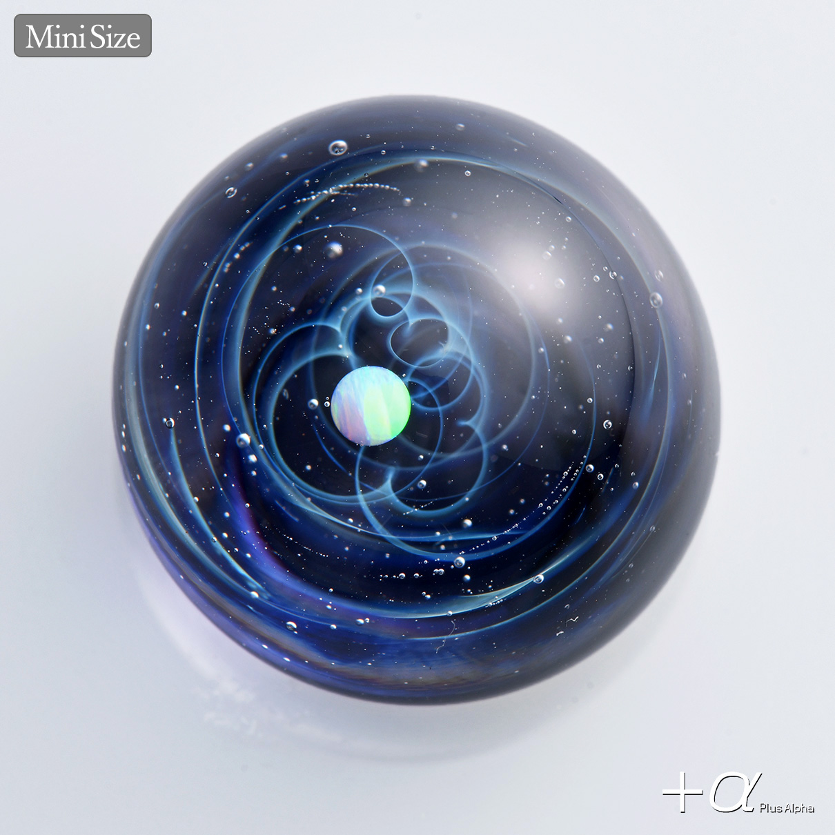 宇宙ガラスミニブレスレット ホワイトオパール